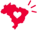 Mapa do Brasil com coração